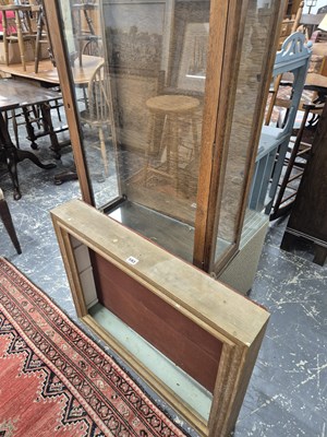 Lot 593 - a wall mounting display cabinet and one other.