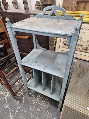 Lot 596 - A victorian painted music cabinet/ stand.