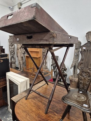 Lot 603 - Two antique butler trays.