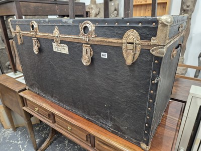 Lot 607 - A large cabin trunk.