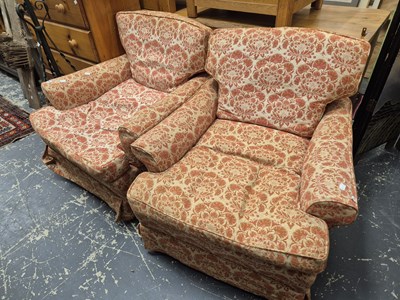Lot 610 - A pair of good quality modern armchairs.