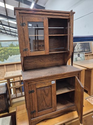 Lot 612 - An Apprentice made miniature oak dresser.
