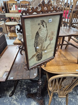 Lot 621 - A Wm IV rosewood pole screen.