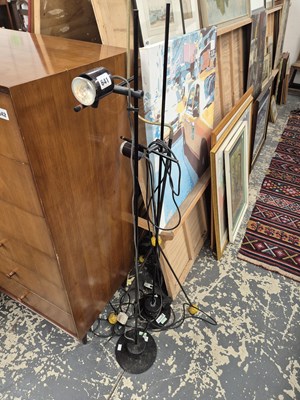 Lot 641 - Two retro adjustable standard lamps and a 1960'...