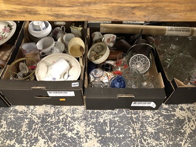 Lot 1531 - Drinking glass and ceramics, plates and bowls,...