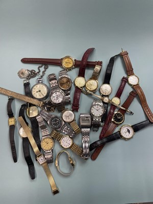 Lot 348 - A collection of wrist watches and a pocket...