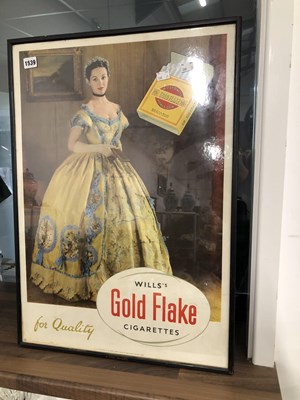 Lot 1539 - A framed Will's Gold Flake poster featuring a...