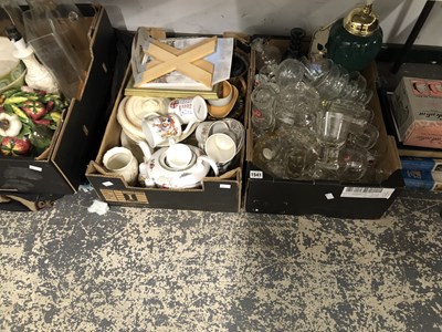 Lot 1541 - Drinking glass, table lamps, commemorative and...