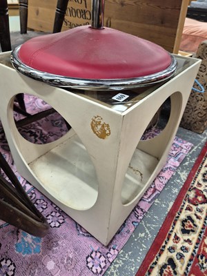 Lot 669 - A Retro glass and laminate wood occasional...