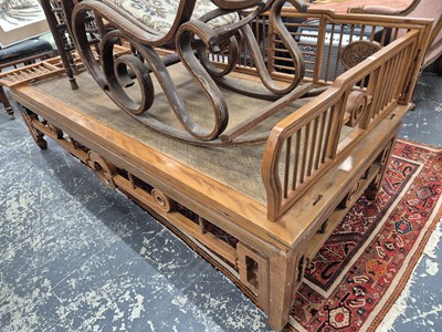 Lot 670 - A Large oriental Day bed.