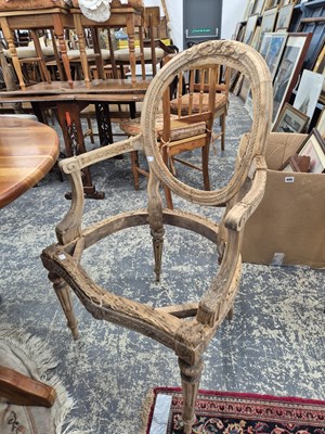 Lot 678 - A 19th century carved chair frame for upholstery.