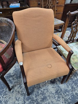 Lot 687 - A Georgian style armchair.