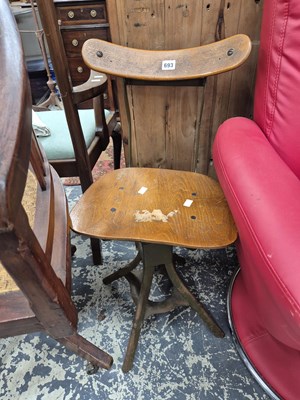 Lot 693 - A retro mid century steel and bentwood  back...