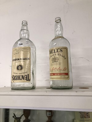 Lot 1549 - A Teacher's and a Bell's 4.5 litre glass bottle
