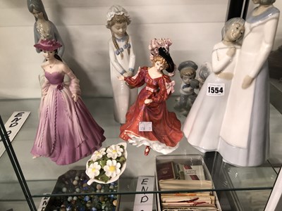 Lot 1554 - Nao, Coalport and Doulton figurines