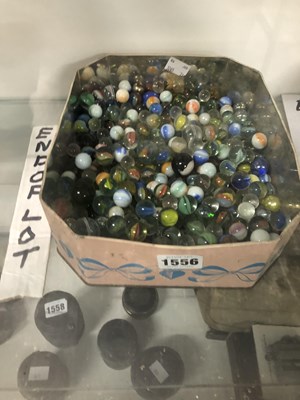 Lot 1556 - A collection of glass marbles