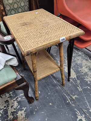 Lot 708 - A bamboo occasional table.