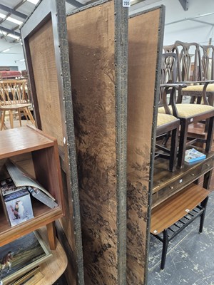 Lot 720 - A large four fold screen with brussels...