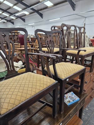 Lot 721 - A set of six Georgian country made dining...