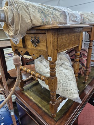 Lot 729 - A bespoke quality oak small side table in the...