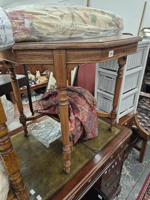 Lot 731 - A late Victorian inlaid rosewood octagonal...