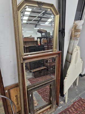 Lot 749 - An antique over mantle mirror and a modern...