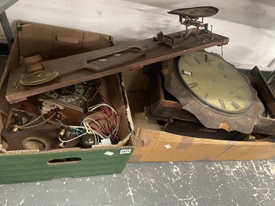 Lot 1571 - Clock parts together with  LP records