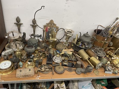 Lot 1572 - Metal work: meat jacks, letter scales, a...