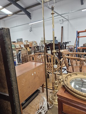 Lot 770 - Two brass std. lamps.