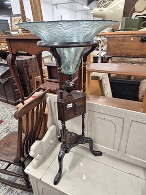 Lot 774 - A Georgian style mahogany wash bowl stand.