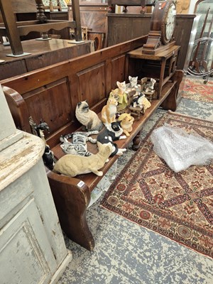Lot 786 - A large pine church pew.