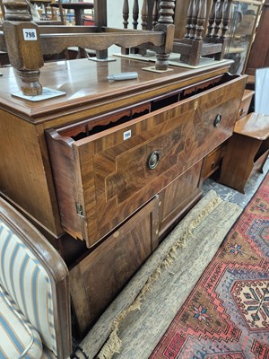 Lot 799 - A late Georgian mahogany secretaire. H 109 W...