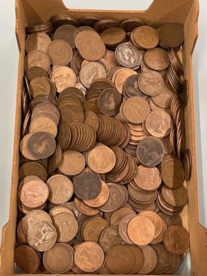 Lot 353 - A collection of GB pennies.