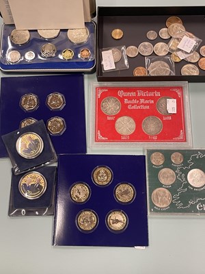 Lot 357 - A collection of coins to include a proof set...