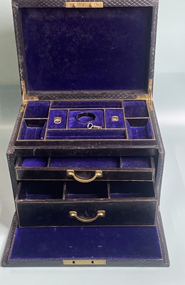 Lot 365 - An antique leather and gilt monogrammed M.M.S...