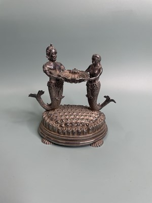 Lot 368 - A silver plate 19th century figural salt.