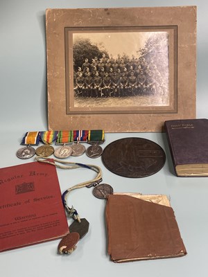 Lot 373 - A set of four medals belonging to PTE. T. R....