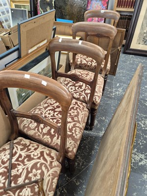 Lot 820 - A set of 6 Victorian dining chairs and a late...
