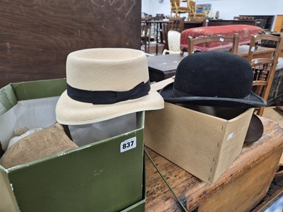 Lot 837 - A Bowler hat and 3 others.