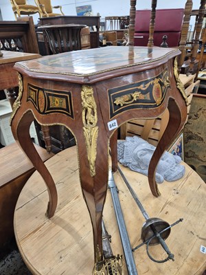 Lot 842 - A mahogany and brass mounted occasional table...