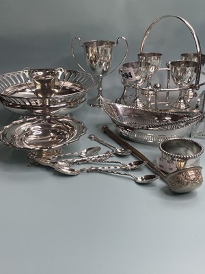 Lot 394 - A collection of hallmarked silver and EPNS,...