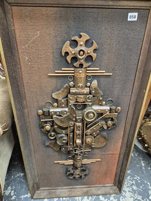 Lot 858 - A retro abstract sculptural artwork.