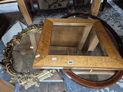 Lot 860 - Various wall mirrors.