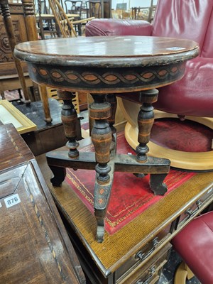 Lot 878 - An occasional table with painted base.
