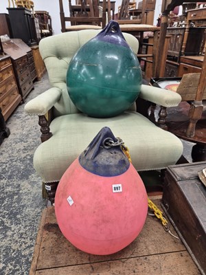 Lot 897 - Two vintage boat buffers or bouys Prov....