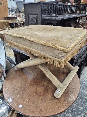 Lot 947 - An upholstered dressing stool in the...