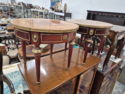 Lot 962 - A pair of empire style circular occasional...