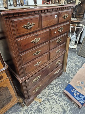 Lot 964 - An American style tallboy chest on chest.