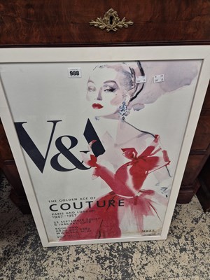 Lot 988 - A vintage Vogue poster for the V&A museum.