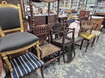 Lot 1002 - Seven antique and later dining chairs.  Prov....